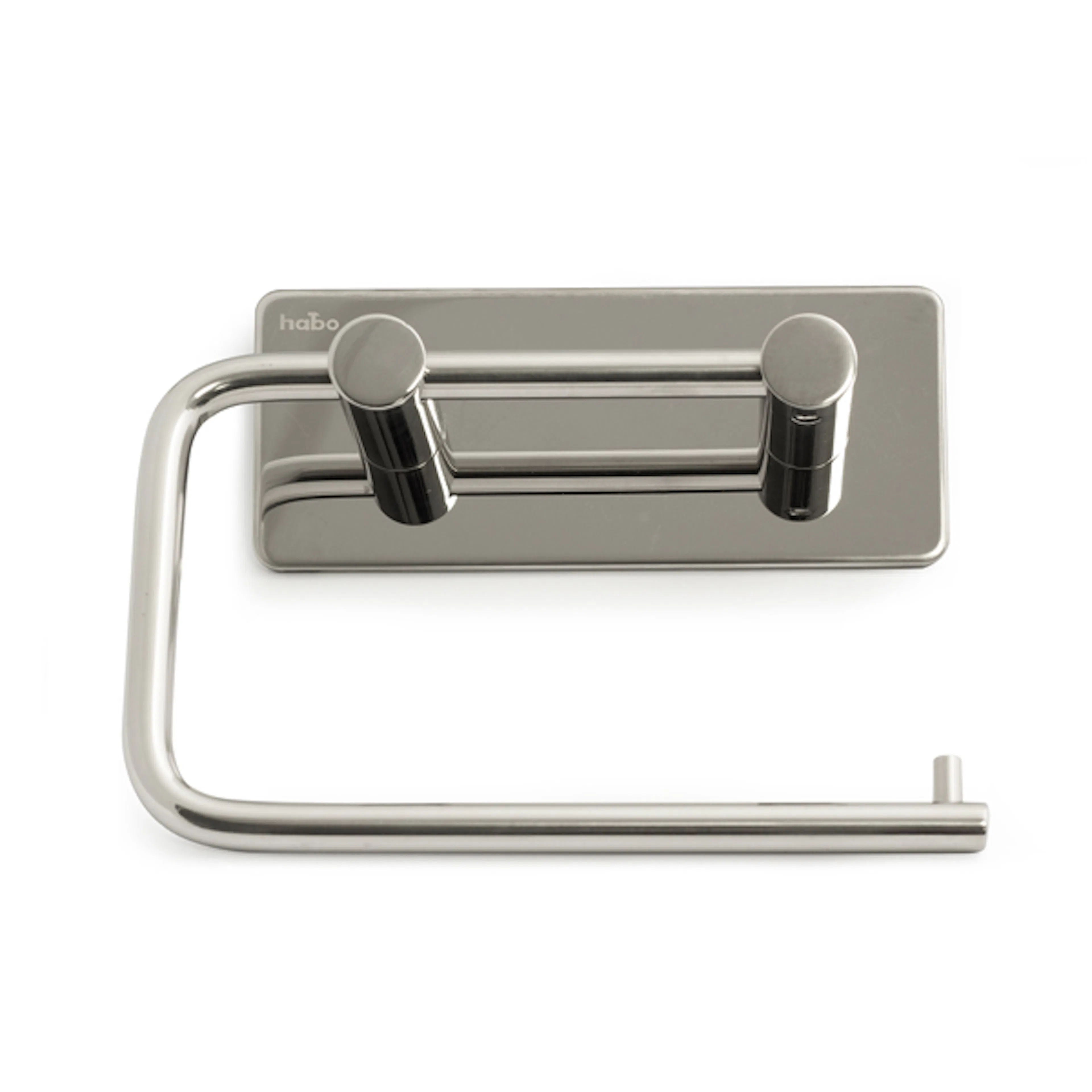 Toalettspappershållare Habo Angle Rostfri Blank Självhäftande