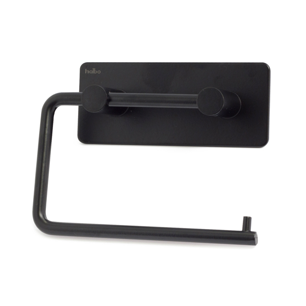 Toalettspappershållare Habo Angle Svart Självhäftande