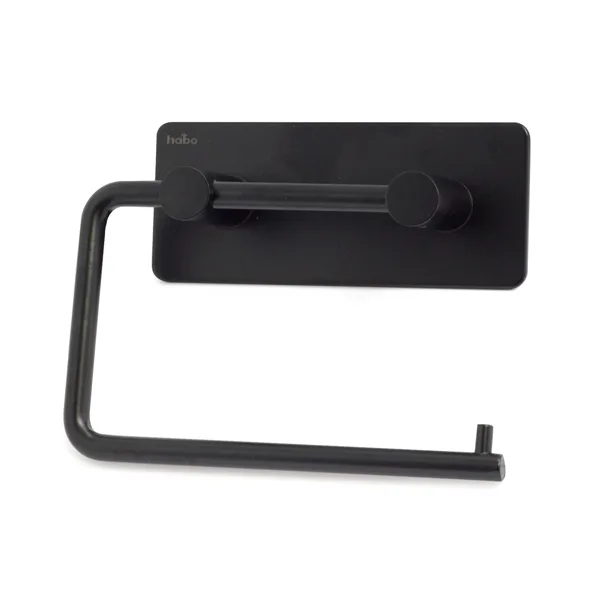 Toalettspappershållare Habo Angle Svart Självhäftande