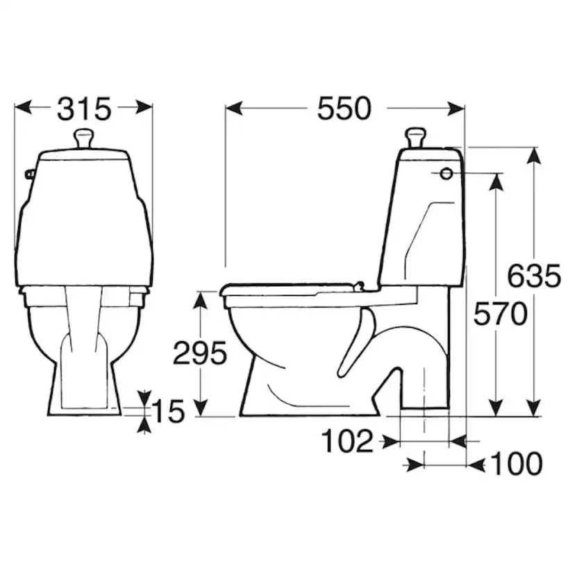 Toalettstol Gustavsberg 305 Barnmodell