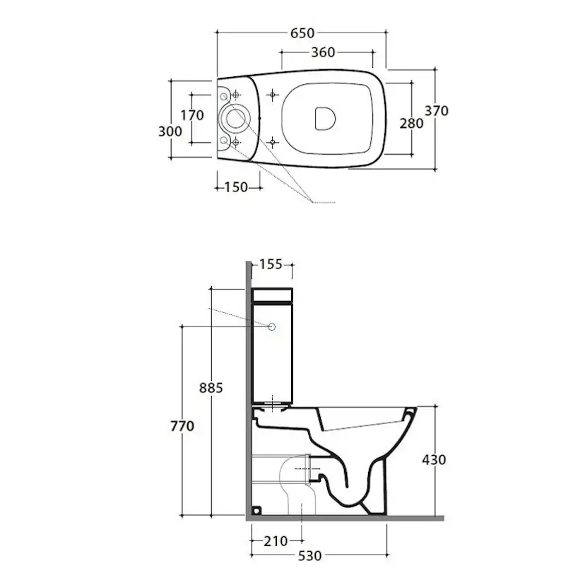 Toalettstoll Globo Daily 6-DA003.BI