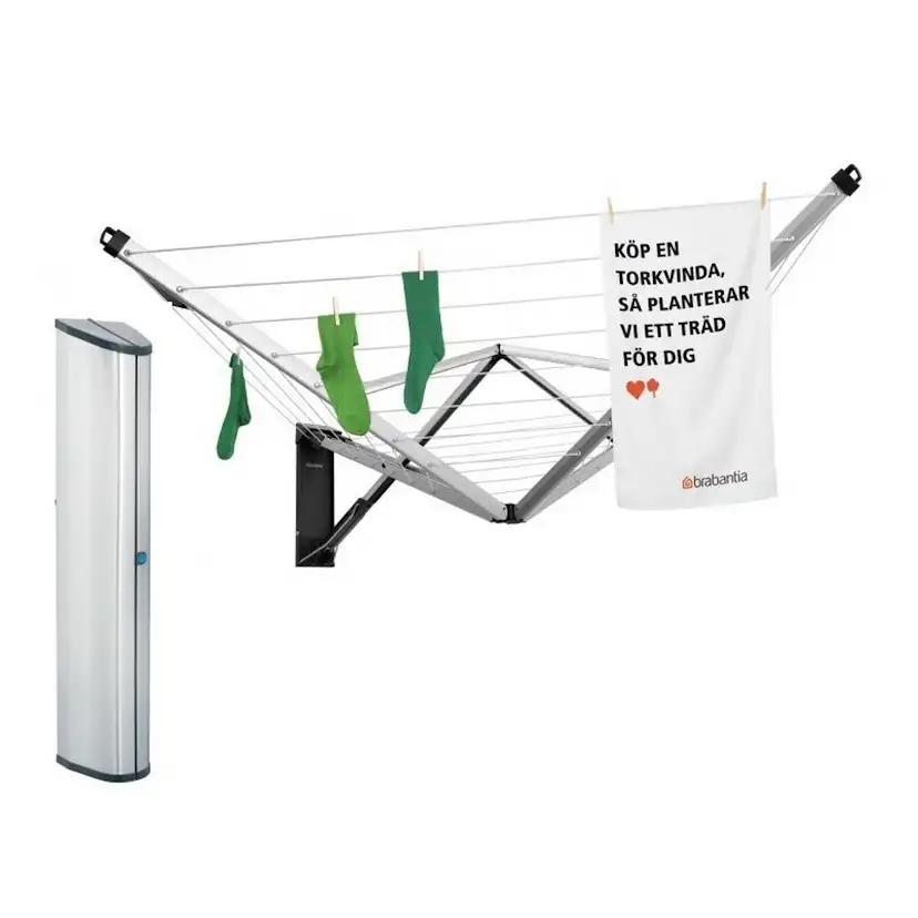 Torkvinda Brabantia WallFix 24 m + Skyddsbox