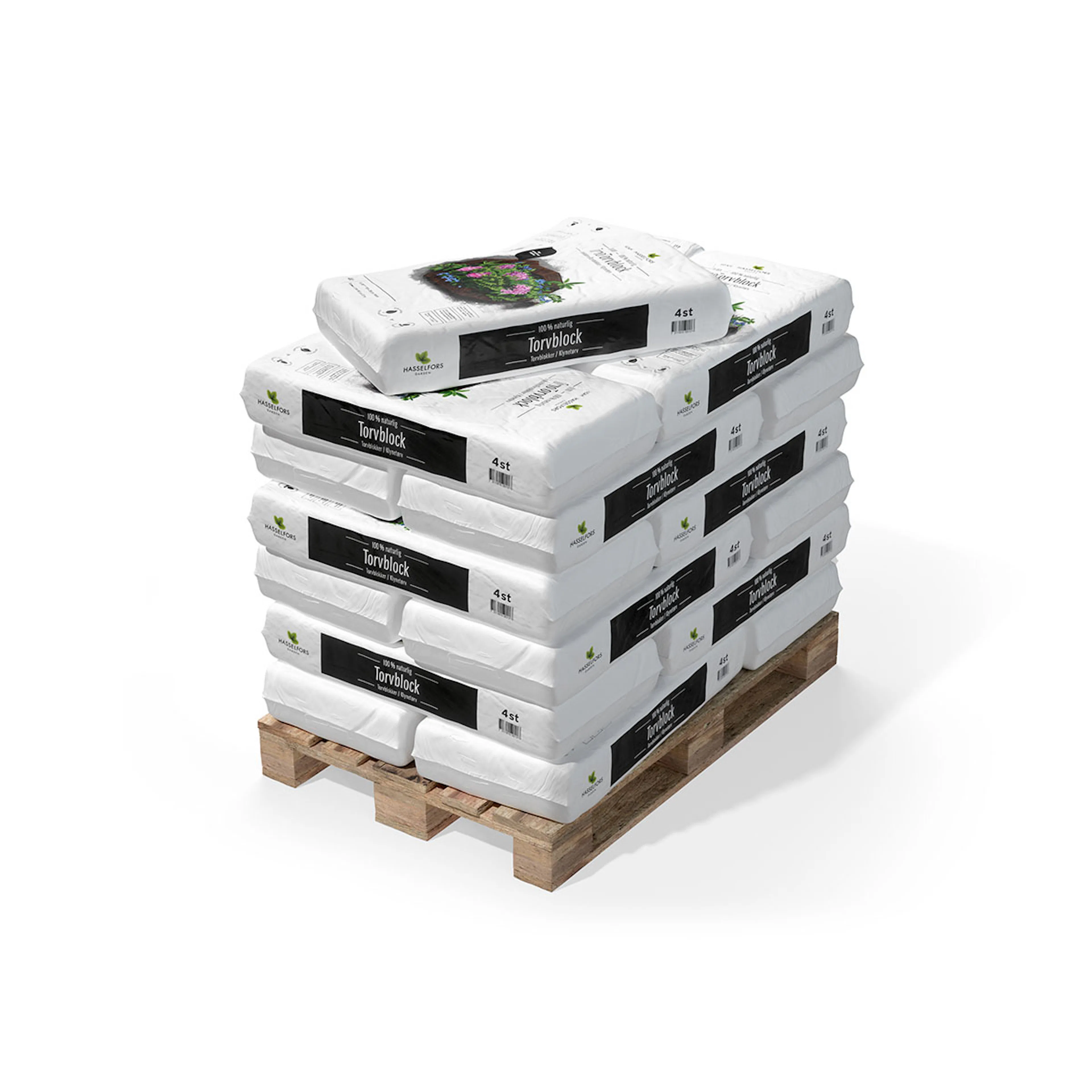 Torvblock Hasselfors Garden S121, Naturmaterial för Trädgårdsbygge & Terrasser, 96 st/pall