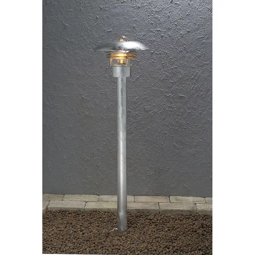 Trädgårdslykta Gnosjö Konstsmide Modena E27 Galvaniserad med Stolpe