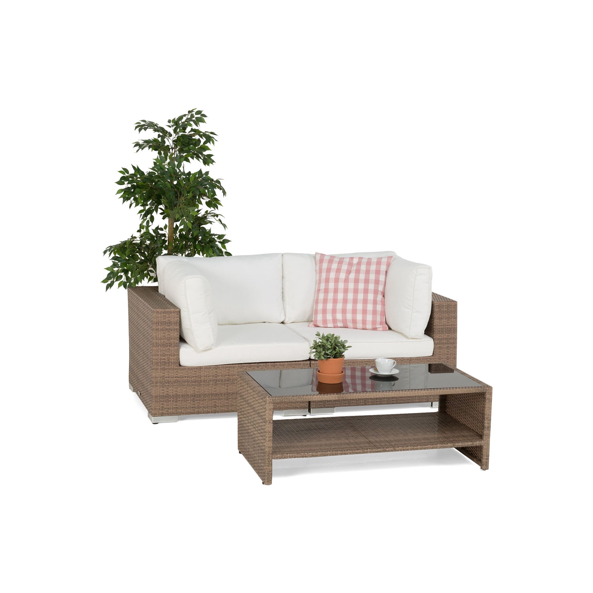 Trädgårdsmöbel Comfort Garden Loungegrupp Treviso 4 Brun