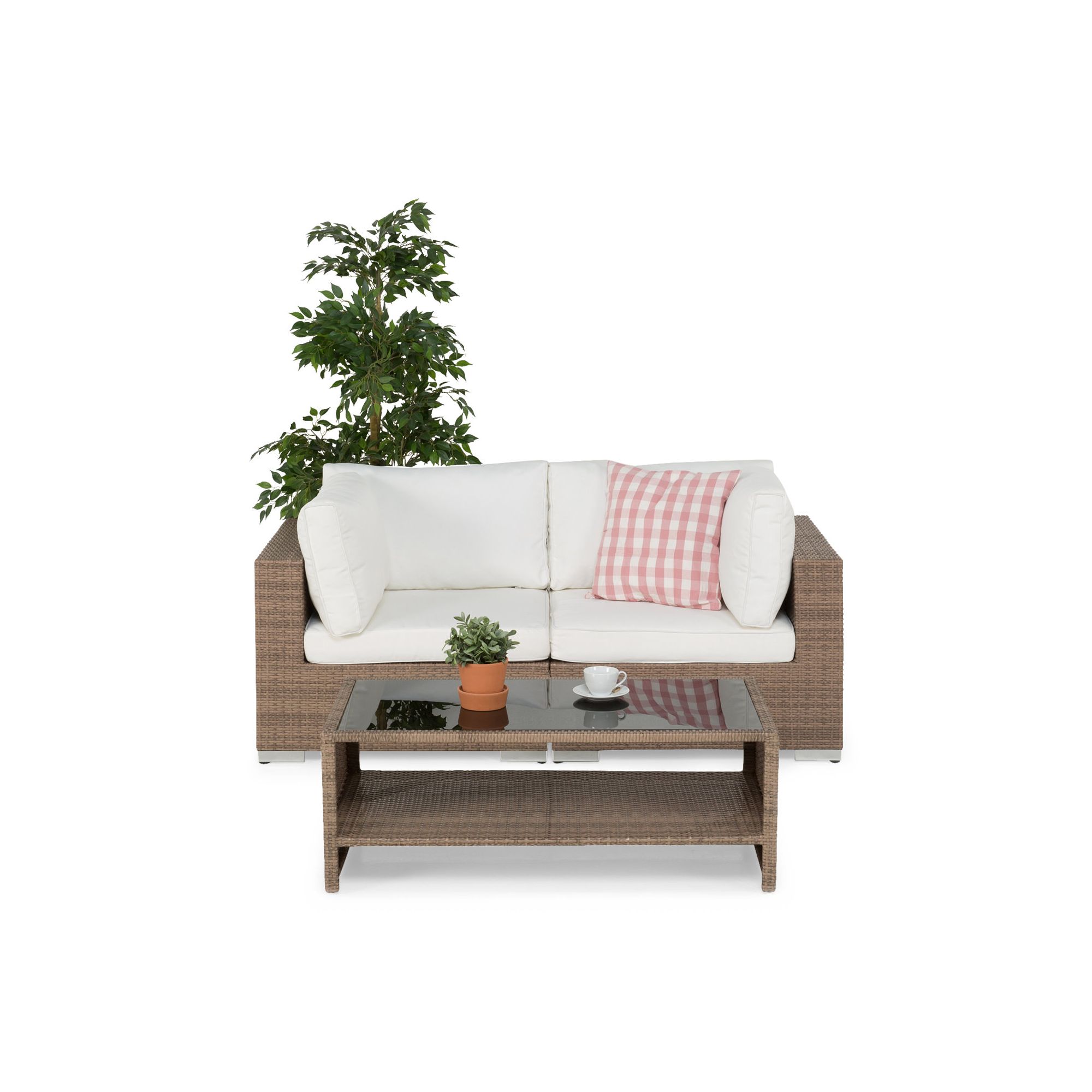 Trädgårdsmöbel Comfort Garden Loungegrupp Treviso 4 Brun