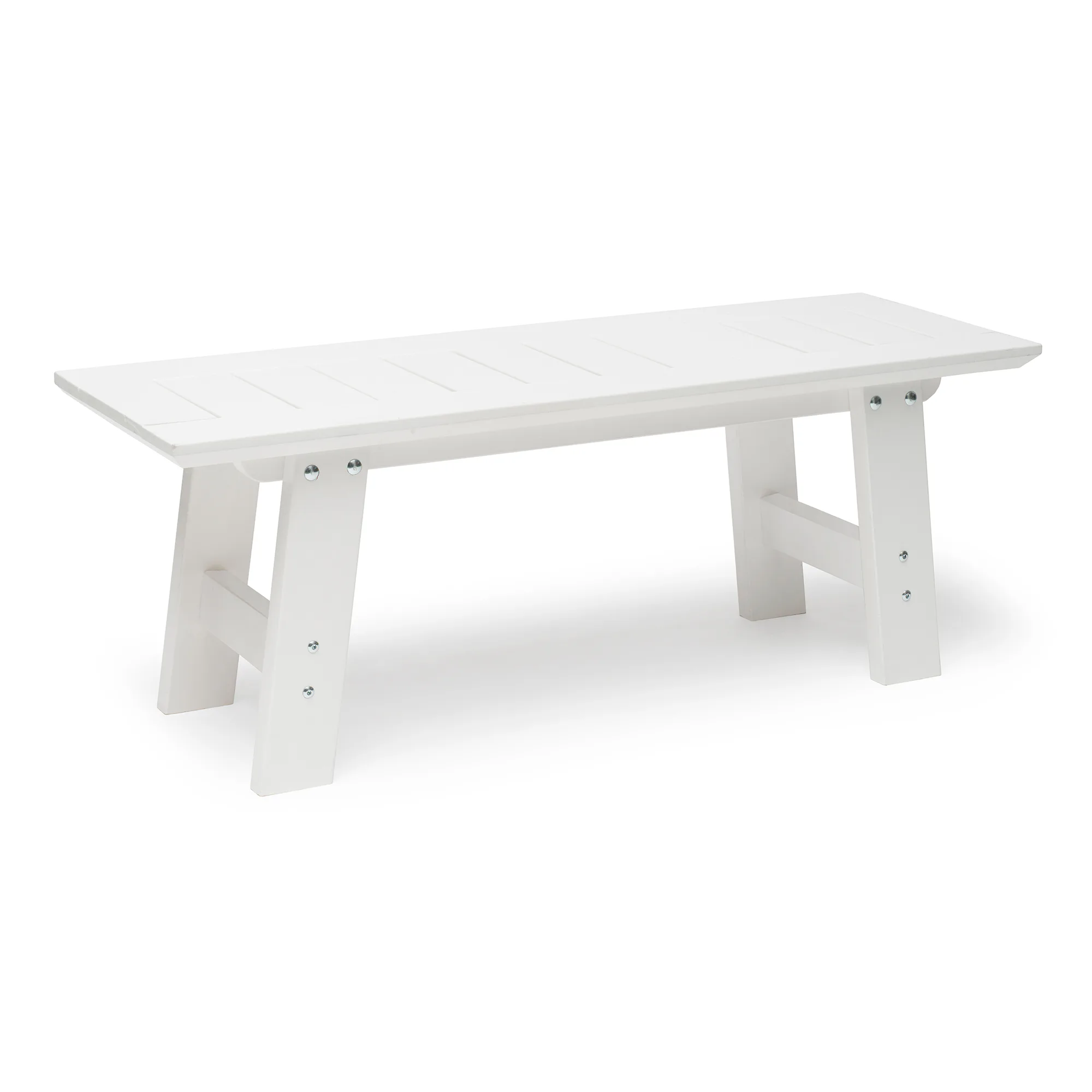 Trädgårdsbänk Hillerstorp Cecilia Vit Furu, Bänk Utomhus - 3 Sittplatser