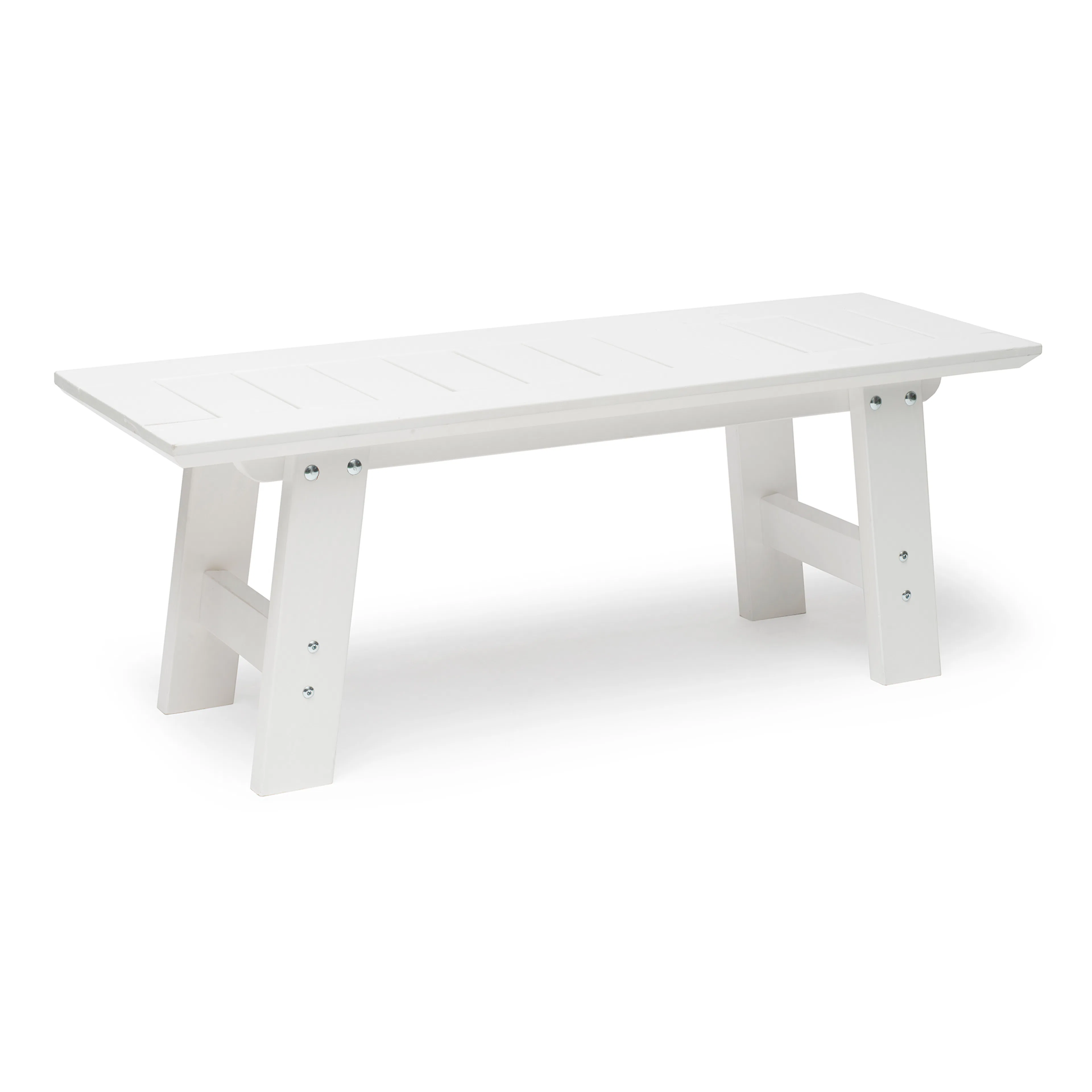 Trädgårdsbänk Hillerstorp Cecilia Vit Furu, Bänk Utomhus - 3 Sittplatser