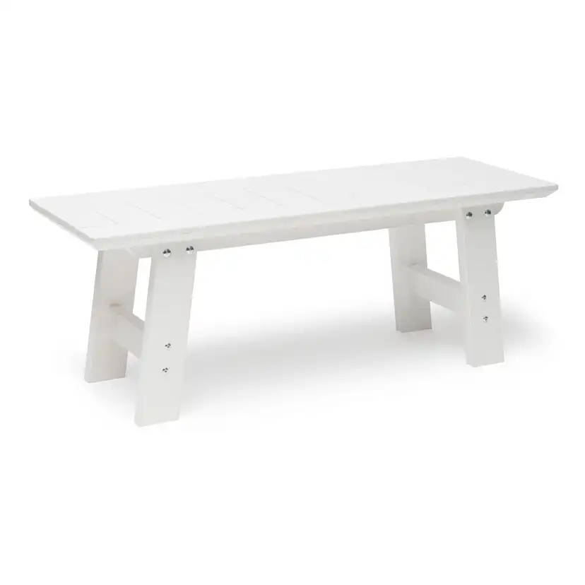 Trädgårdsbänk Hillerstorp Cecilia Vit Furu, Bänk Utomhus - 3 Sittplatser