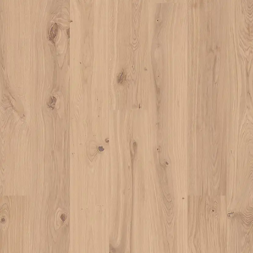 Parkettgolv Berg & Berg Ek XXL Hjärter Borstad Vit Mattlack 1-Stav