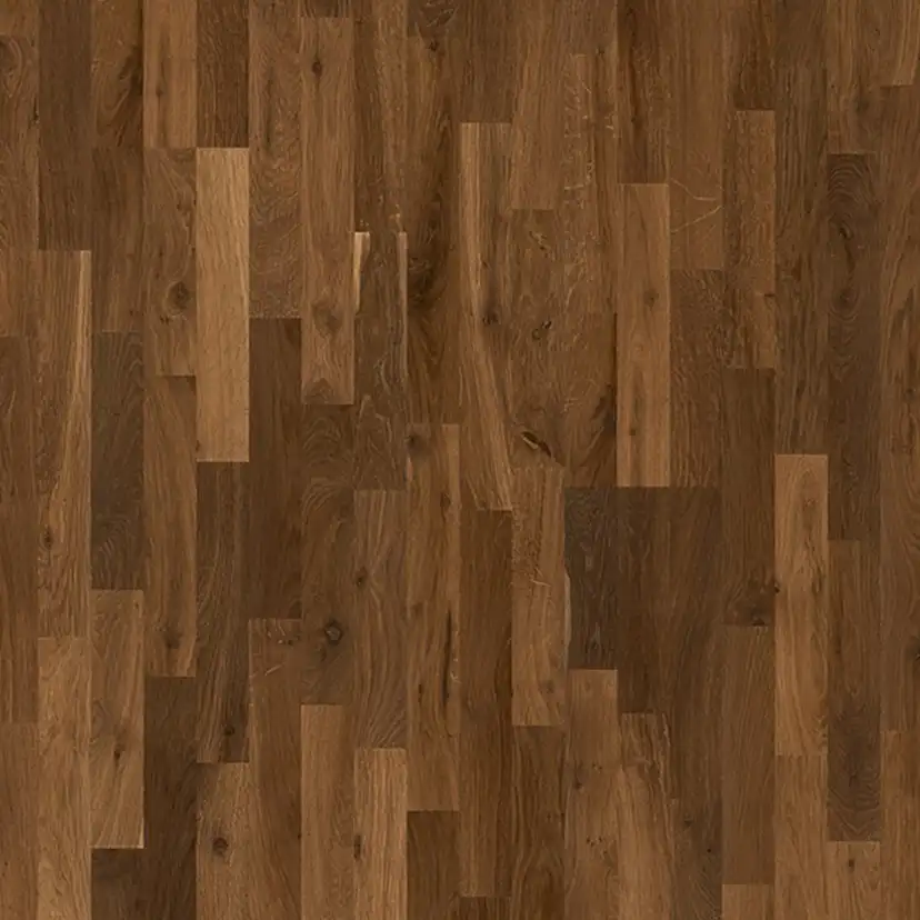 Parkettgolv Berg & Berg Ek L Lappland Dark Borstad Mattlack 3-Stav