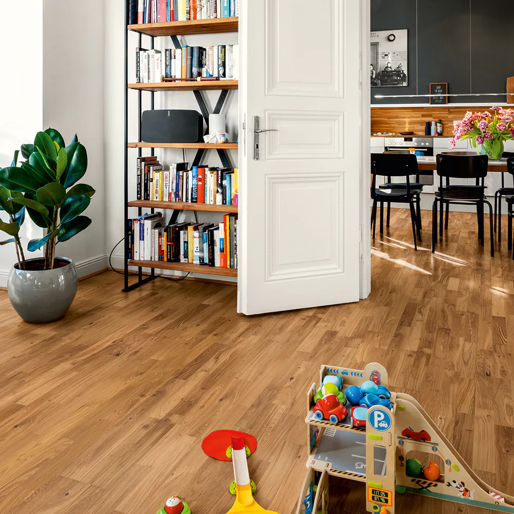 Parkettgolv Berg & Berg Ek L Vild Mattlack 3-Stav