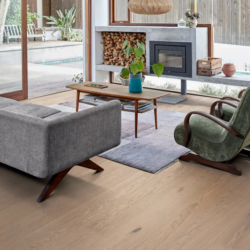 Trägolv Kährs Coast Ultramattlackad Borstad Ek 1-stav