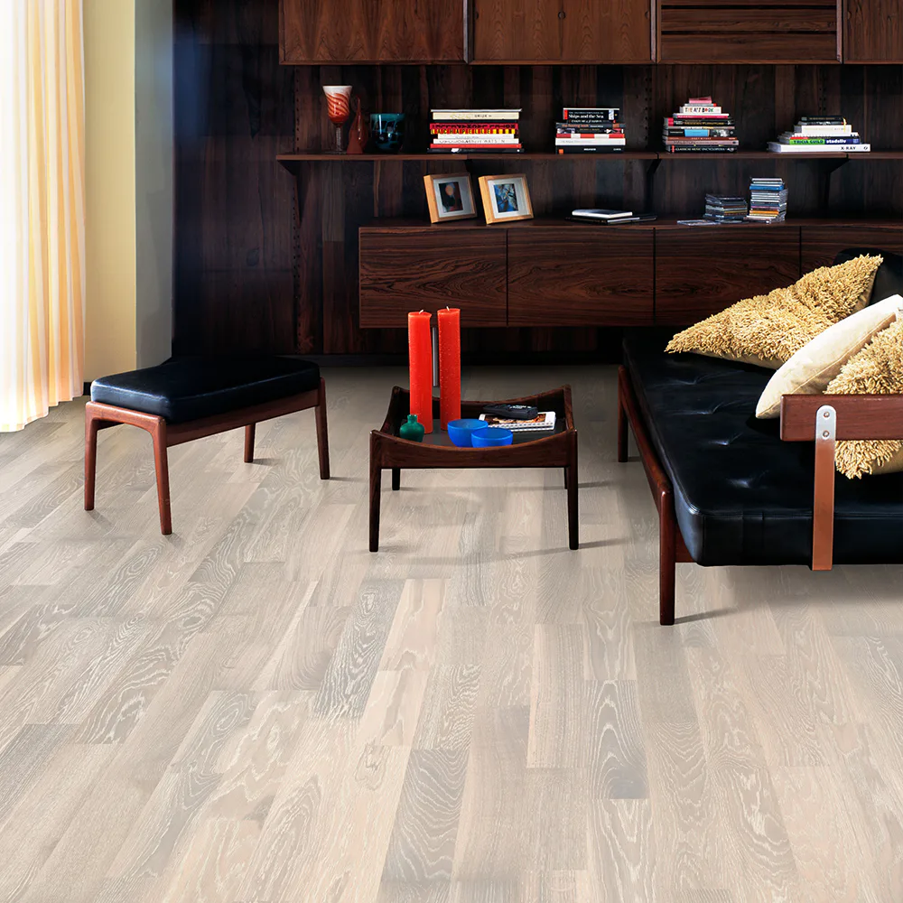 Trägolv Kährs Original Ek Creme, Mattlackerat 2-Stavs Parkettgolv