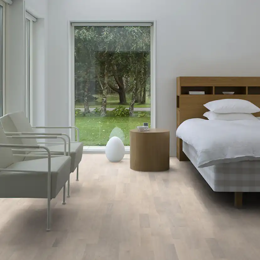 Trägolv Kährs Rime Vit Ek, Ultramattlackat 3-Stav Parkettgolv