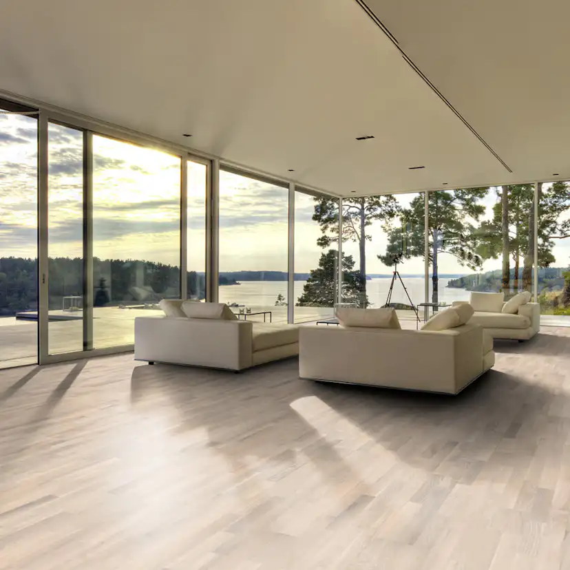 Parkettgolv Kährs Harmony Pale Mattlackad Borstad Ek 3-Stav