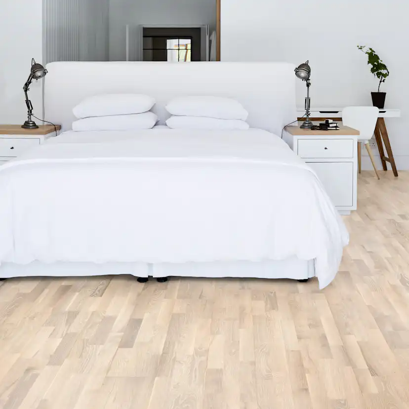 Parkettgolv Kährs Harmony Pale Mattlackad Borstad Ek 3-Stav