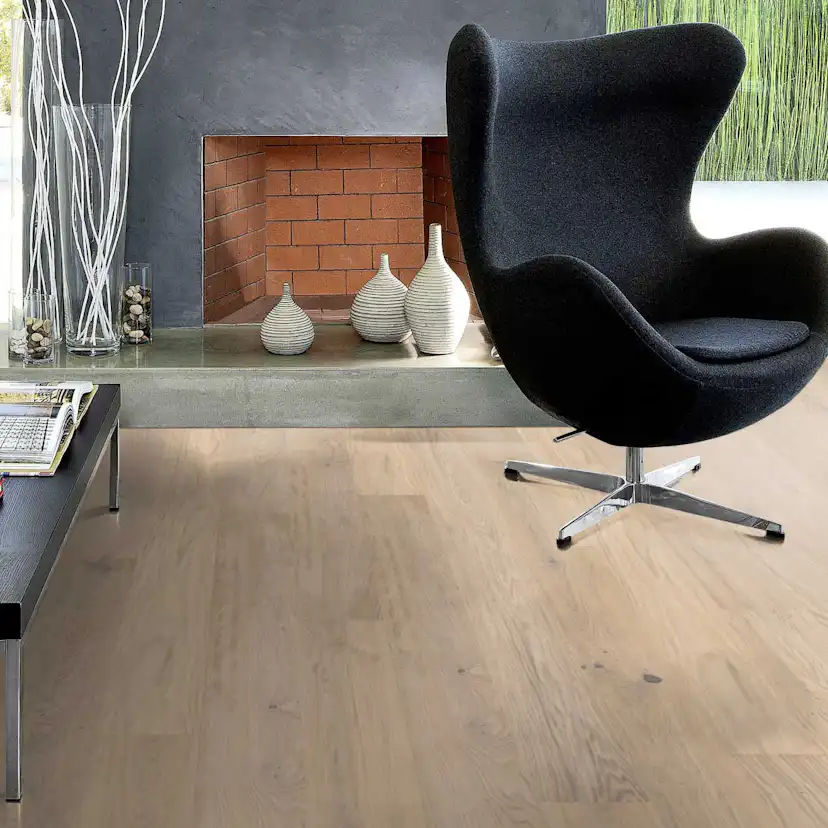 Trägolv Kährs Horizon Vit Ek, Ultramattlackat Borstat 1-Stav Parkettgolv