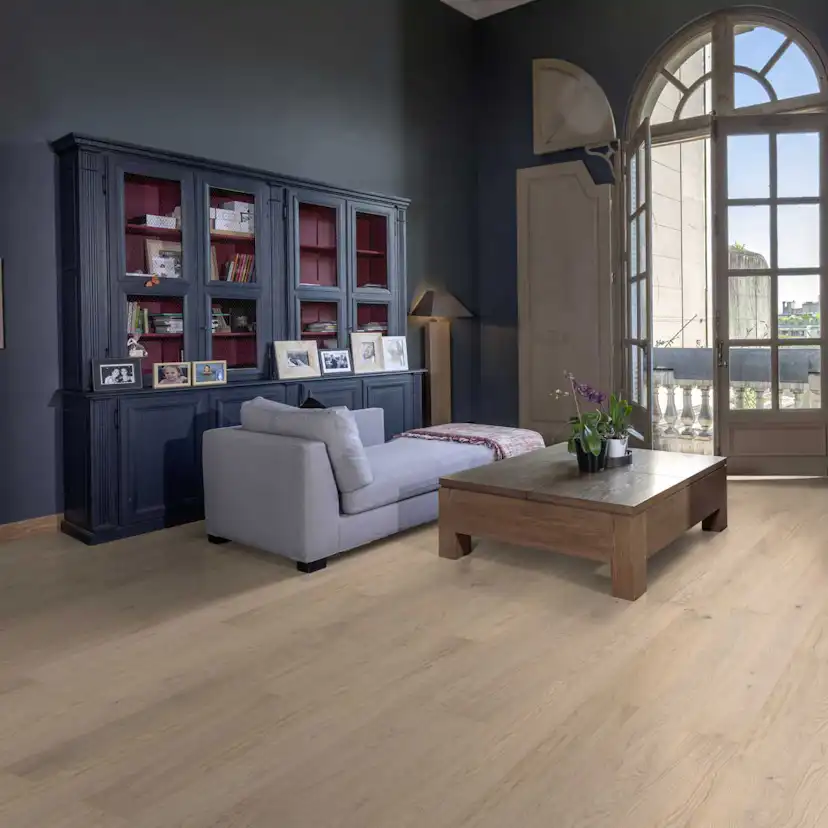 Trägolv Kährs Horizon Vit Ek, Ultramattlackat Borstat 1-Stav Parkettgolv