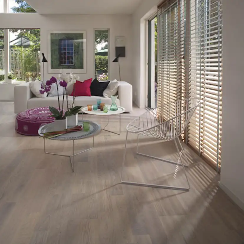 Parkettgolv Kährs Original Portofino Vit Ek, Mattlackat 2-Stavs Trägolv