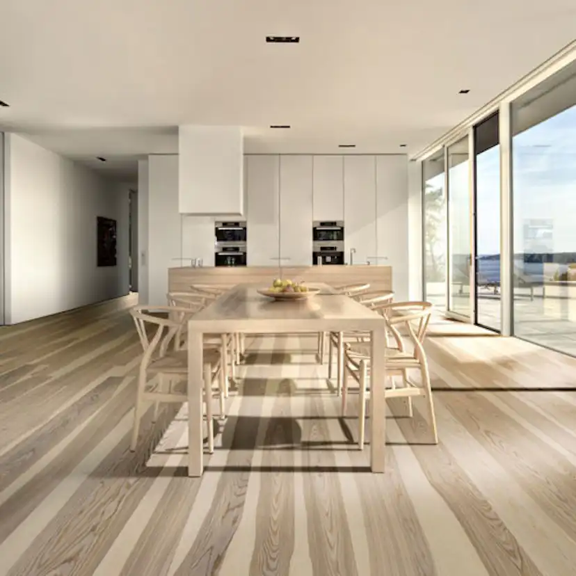 Parkettgolv Kährs Sandvig Mattlackad Vit Ask L2200 mm 1-stav