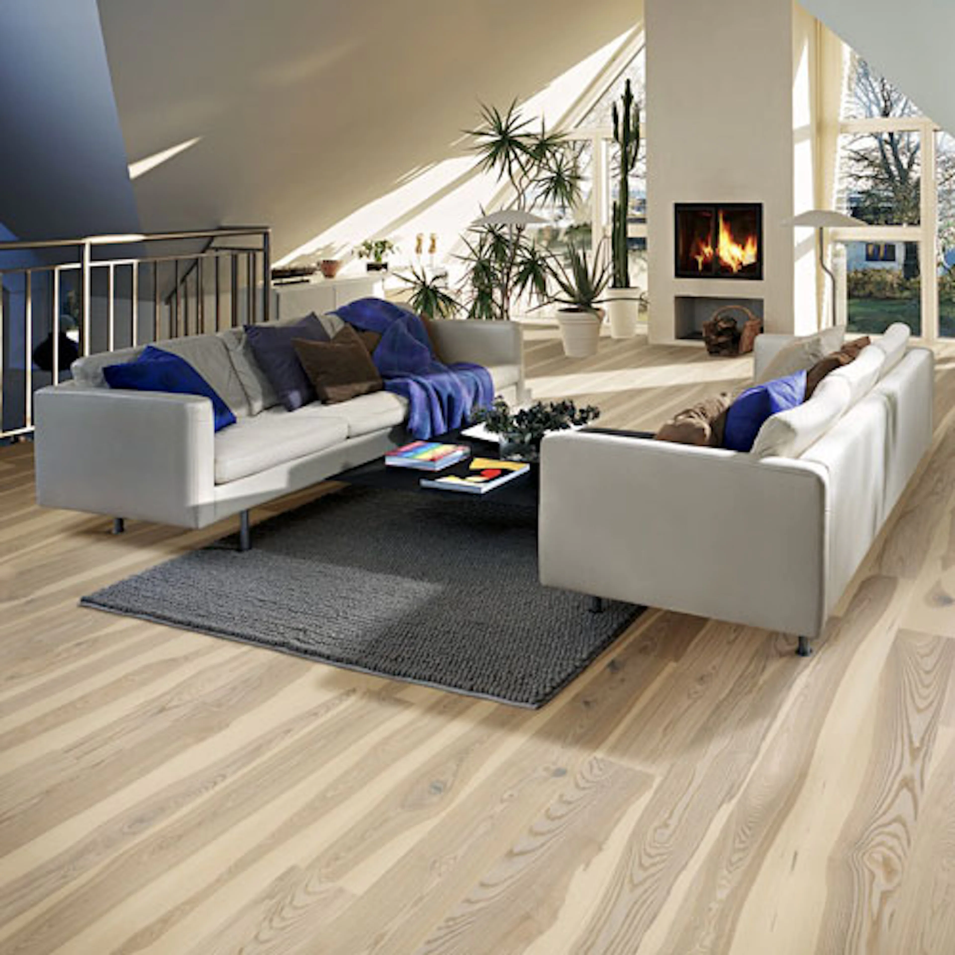 Parkettgolv Kährs Sandvig Mattlackad Vit Ask L2200 mm 1-stav