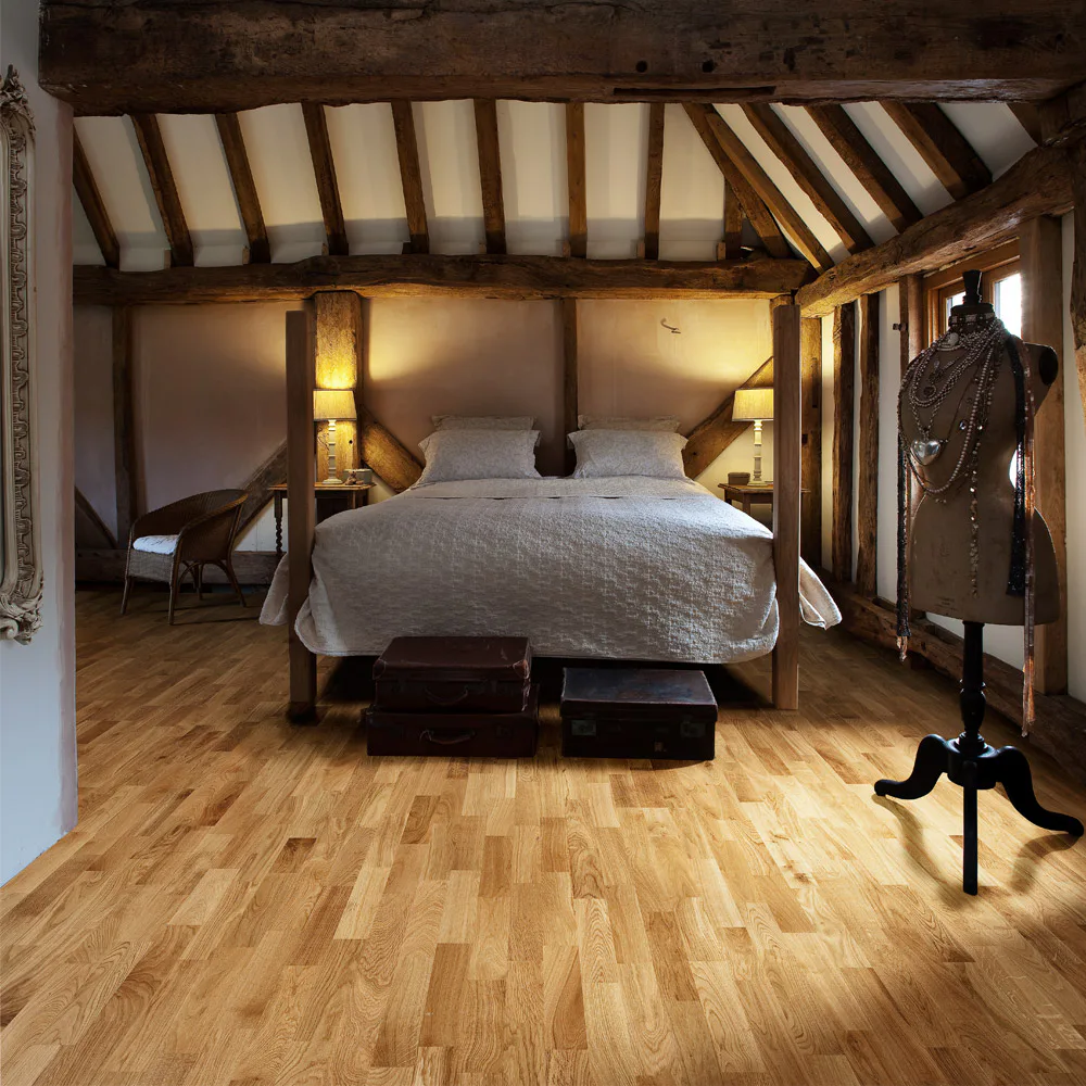 Trägolv Kährs Original Siena Ek, Mattlackat 3-Stavs Parkettgolv