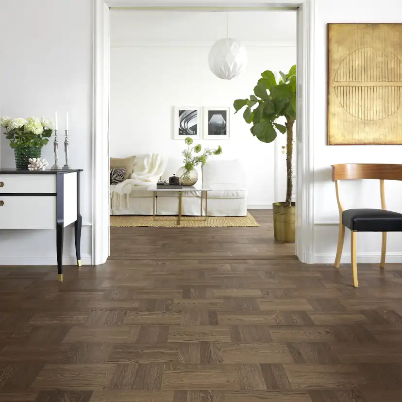 Trägolv Tarkett Noble Ek Wasa, Hårdvaxoljat Parkettgolv med Holländskt Mönster