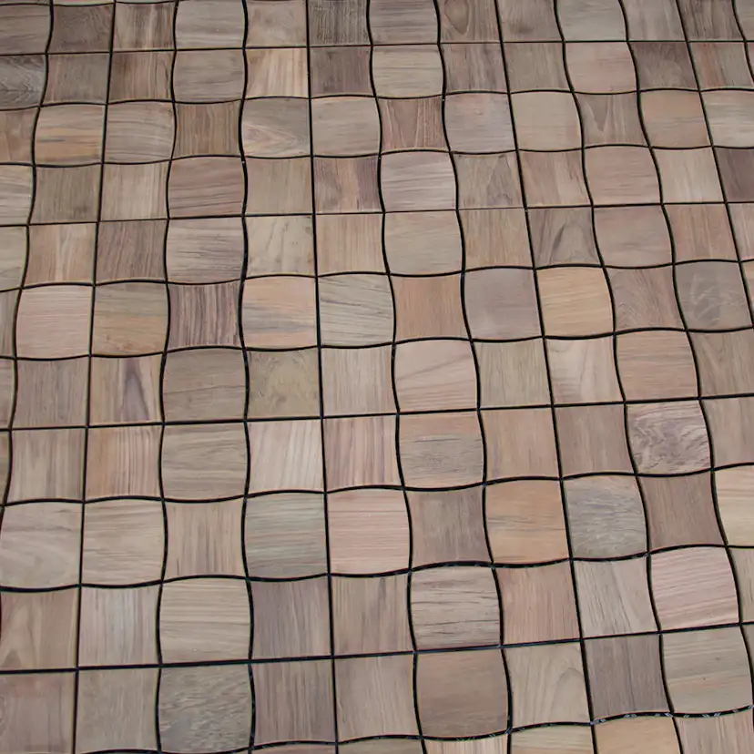 Trall Strand Stainless Teak Deltaplattan 30x30 Typ I