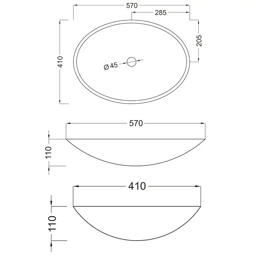 Tvättställ Tenfors Solid Surface Oval
