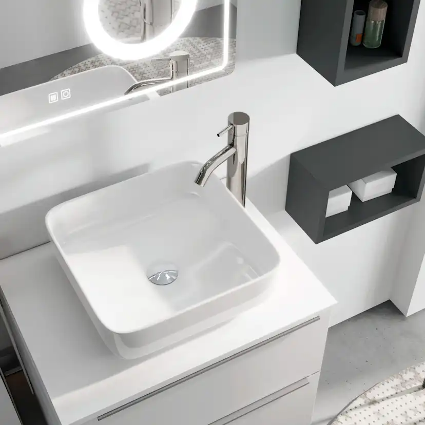 Bänkskiva Tenfors Solid Surface Mattvit