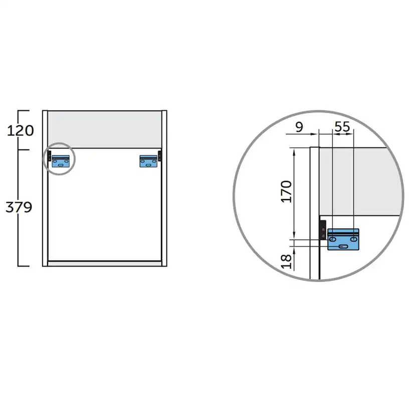 Möbelpaket Tenfors Stella med Tvättställ och Spegel 400 mm