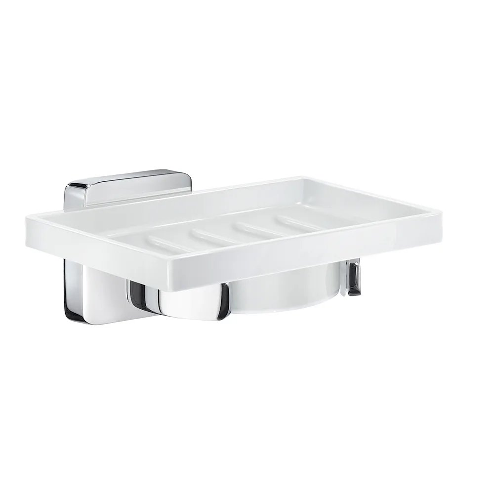 Tvålkopp Smedbo Ice OK342P Krom/Vitt Porslin