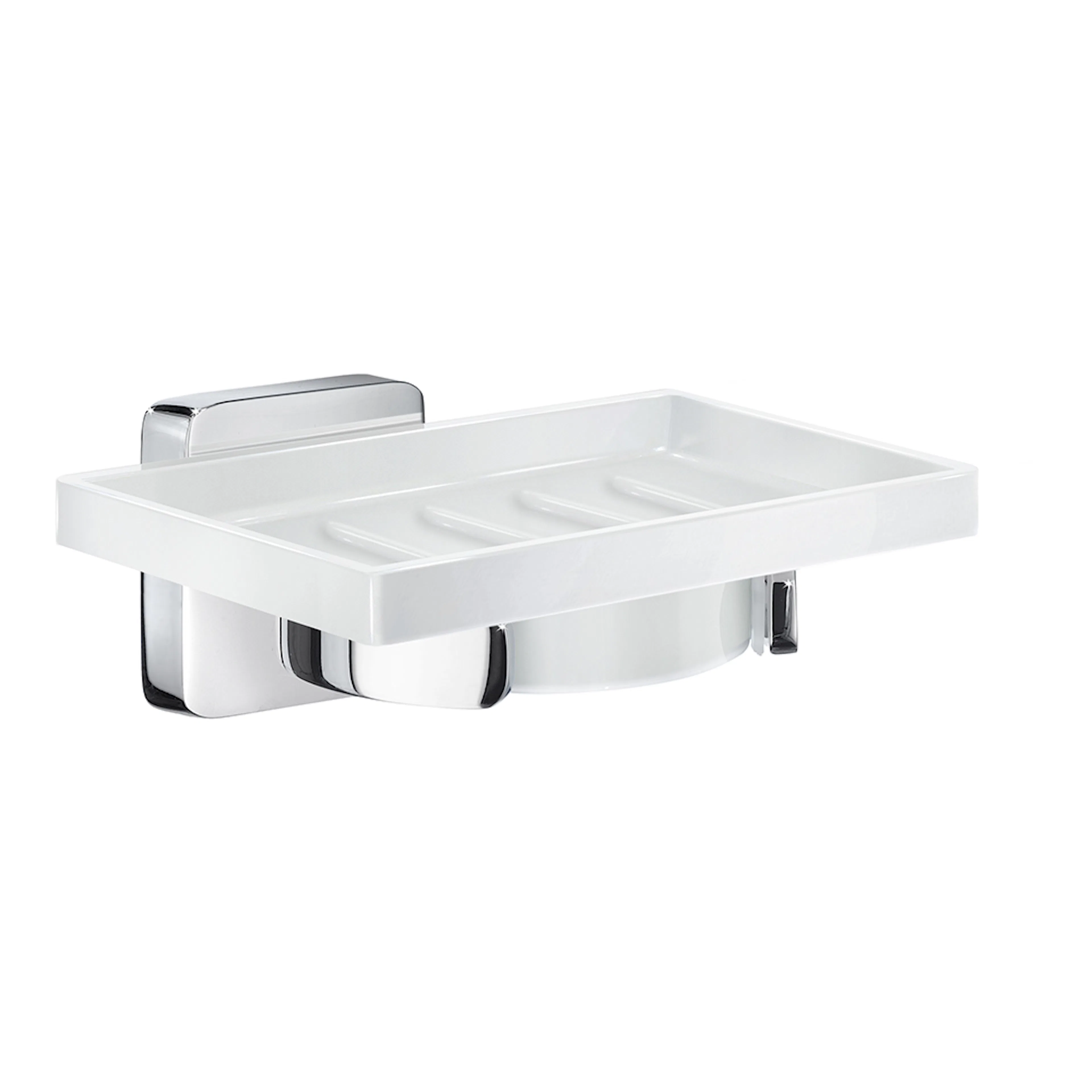 Tvålkopp Smedbo Ice OK342P Krom/Vitt Porslin