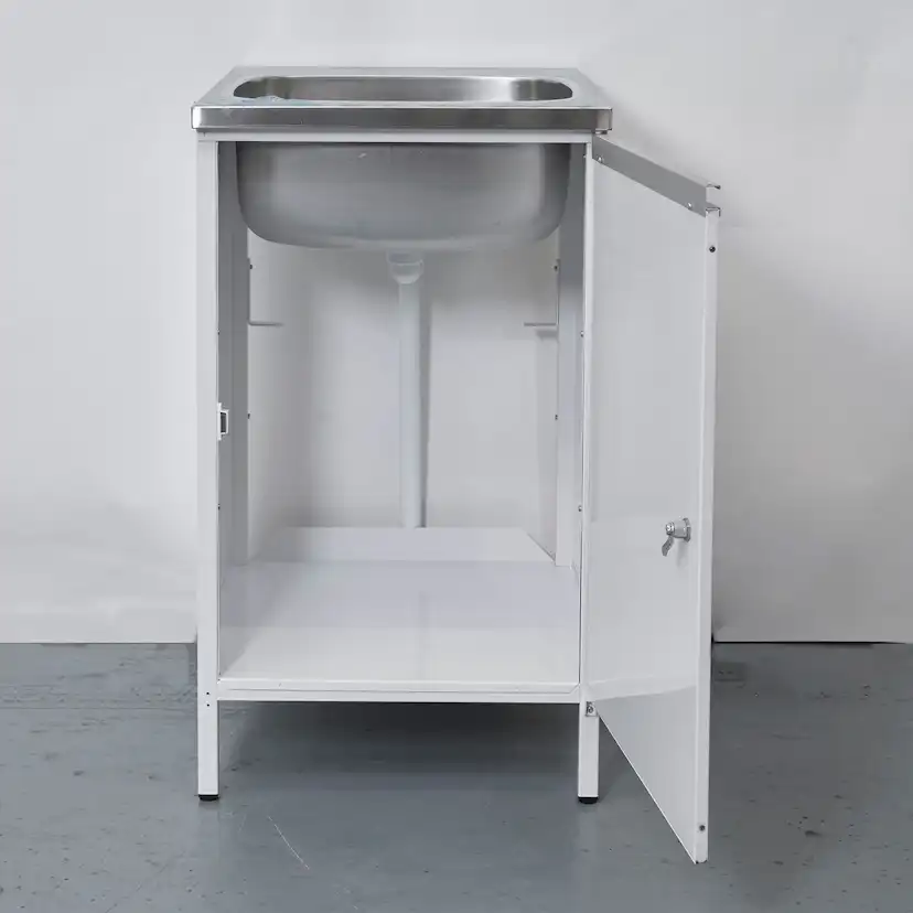 Tvättbänk Contura Steel CAB 5 Vit med Kranhål