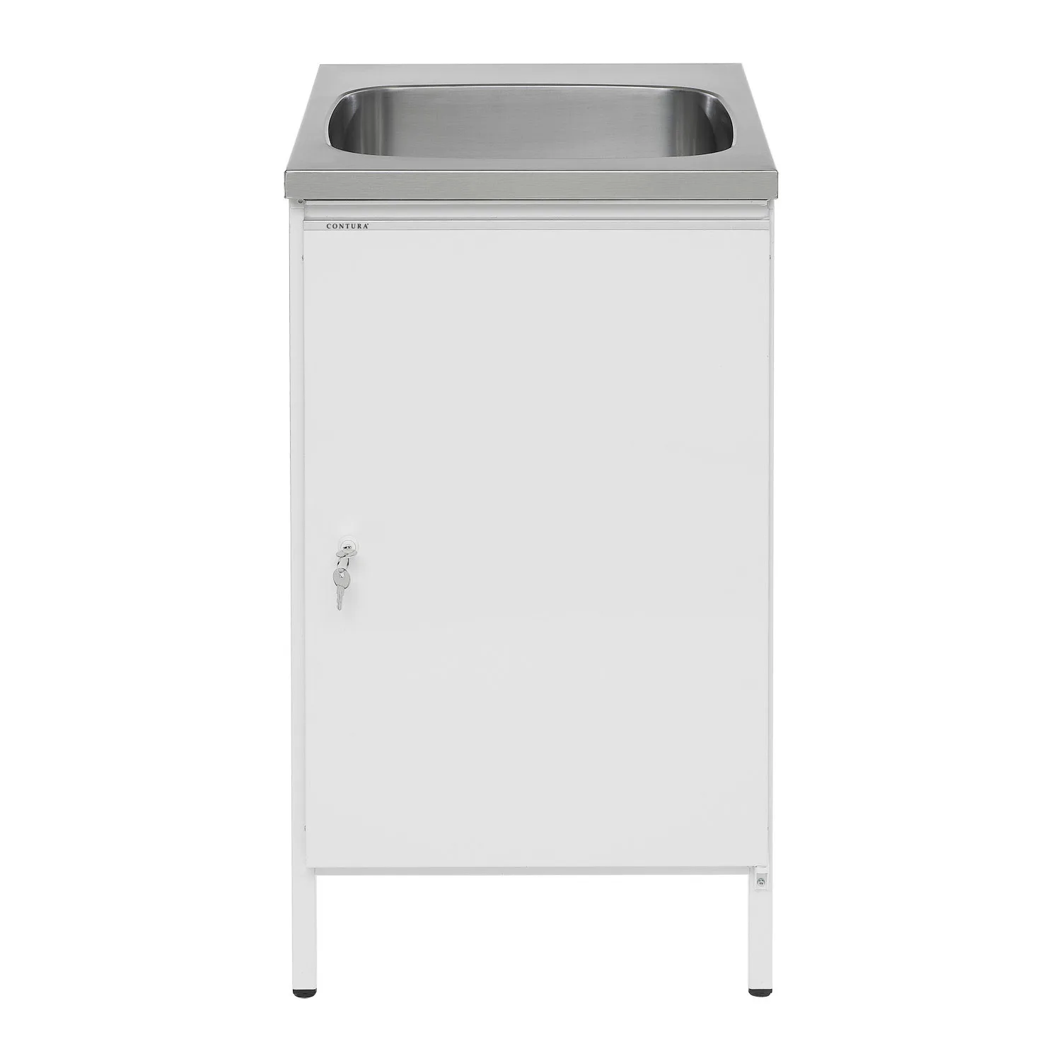 Tvättbänk Contura Steel CAB 5 Vit med Kranhål