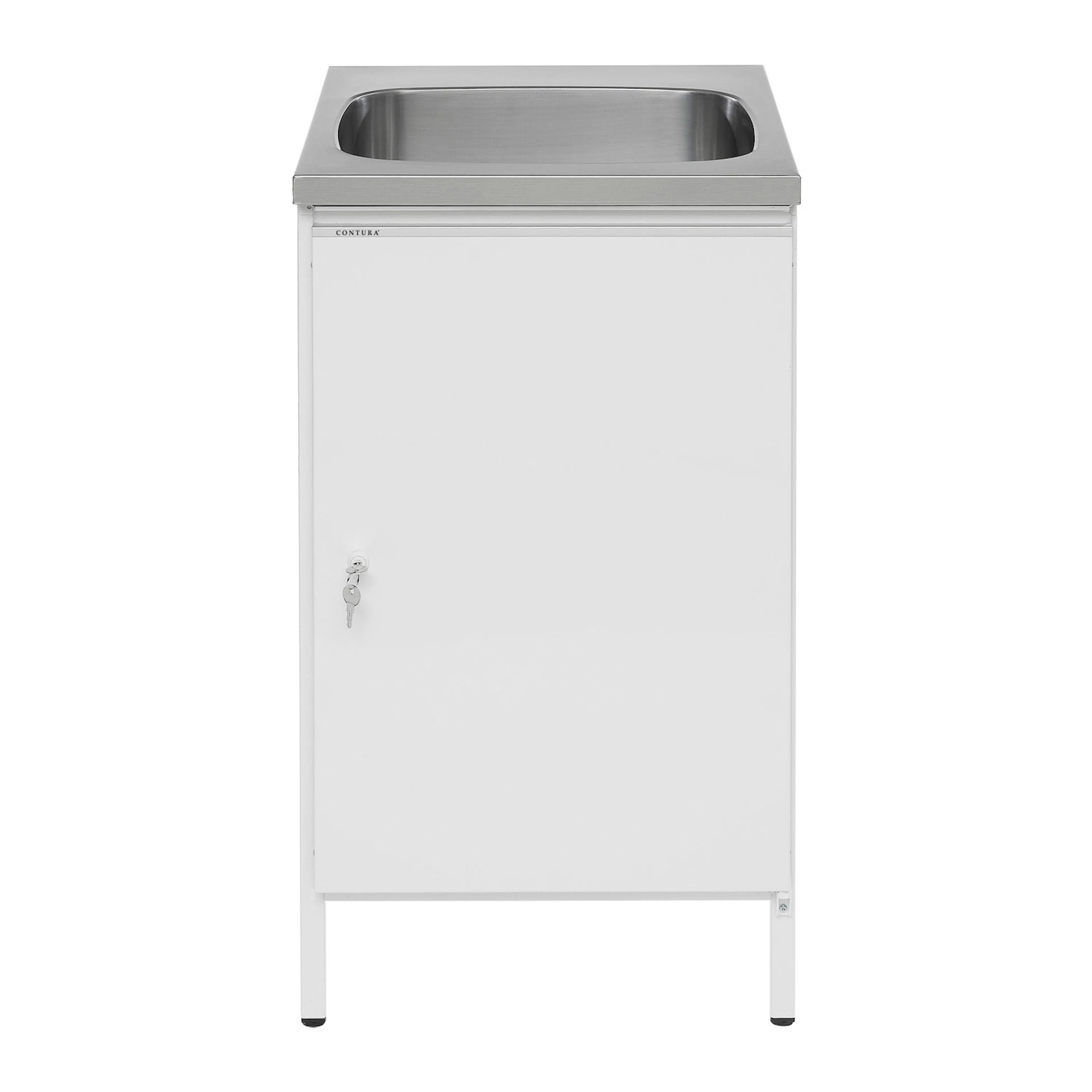 Tvättbänk Contura Steel CAB 5 Vit med Kranhål