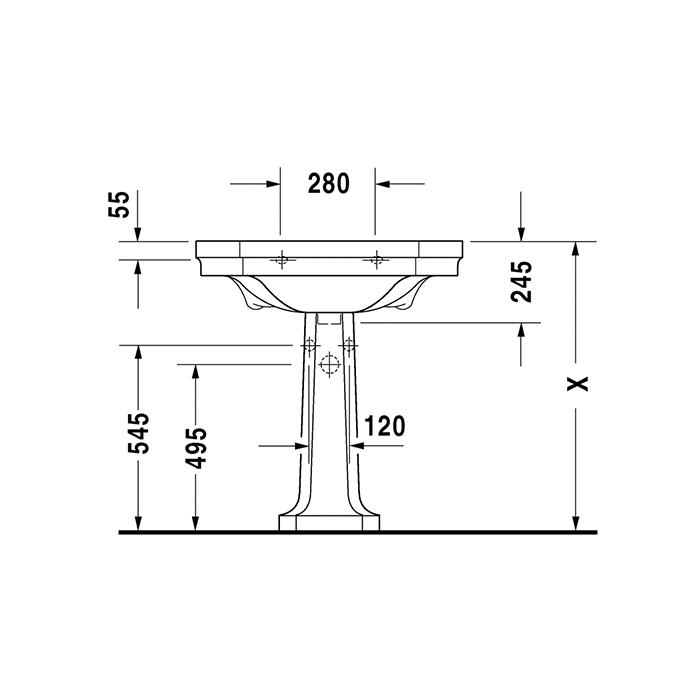 Tvättställ Duravit 1930 0438