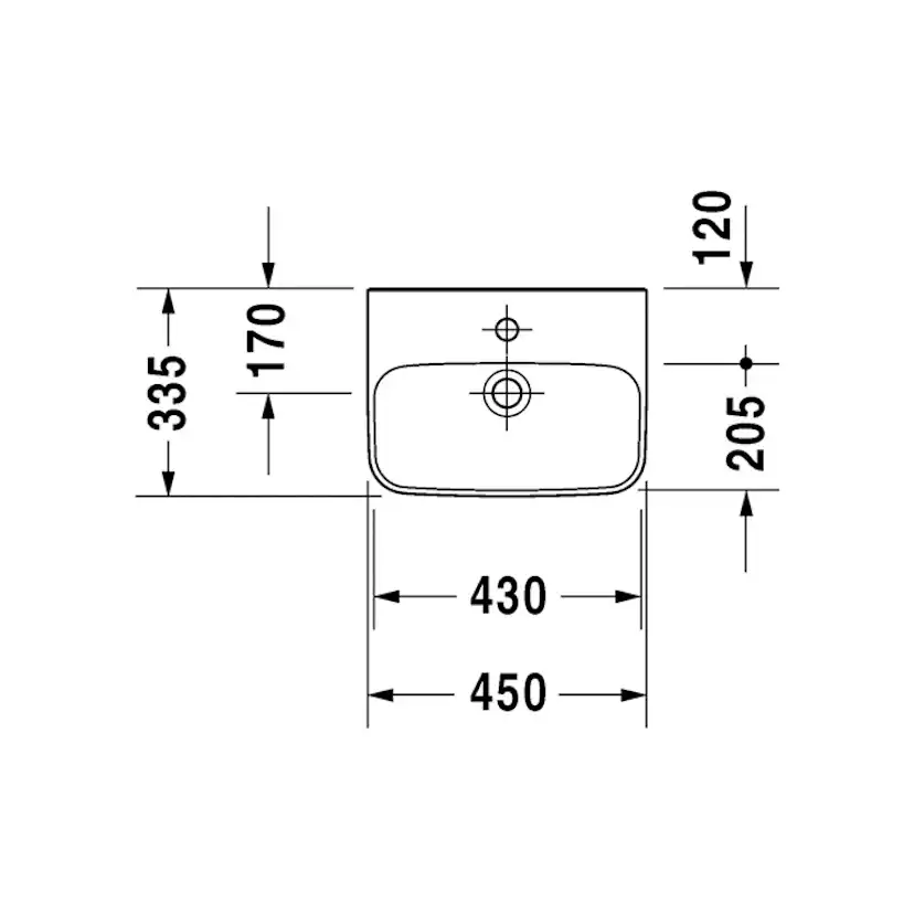 Tvättställ Duravit DuraStyle 070845