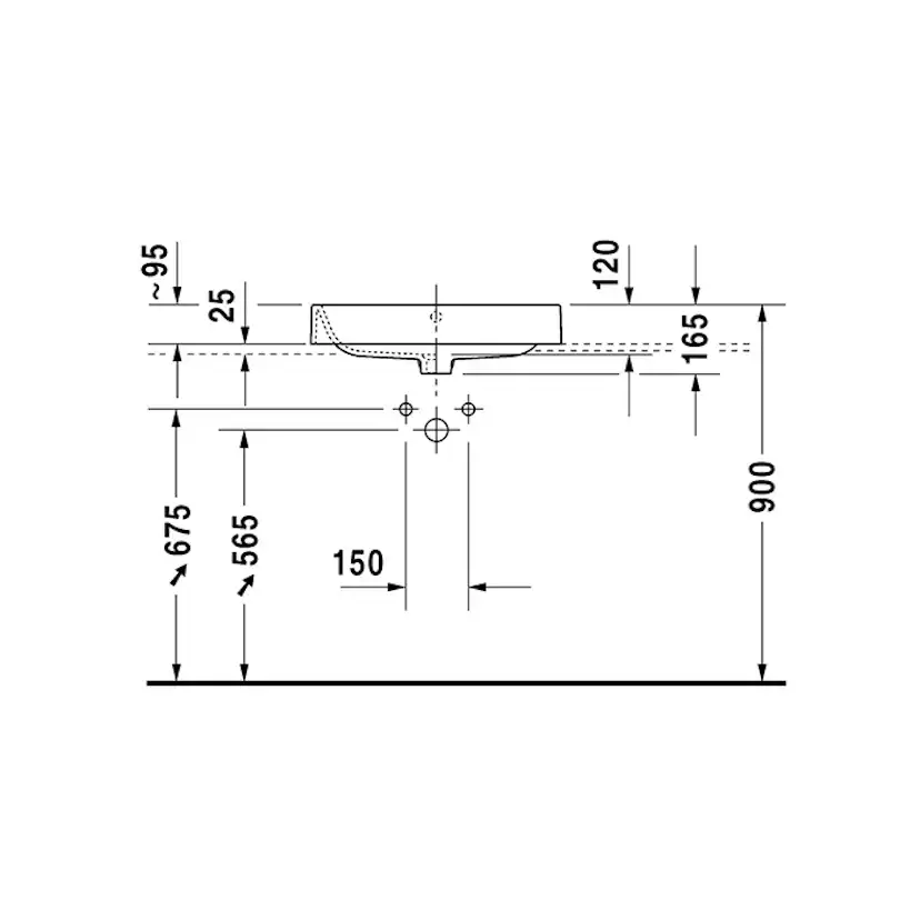 Tvättställ Duravit Happy D2 2314