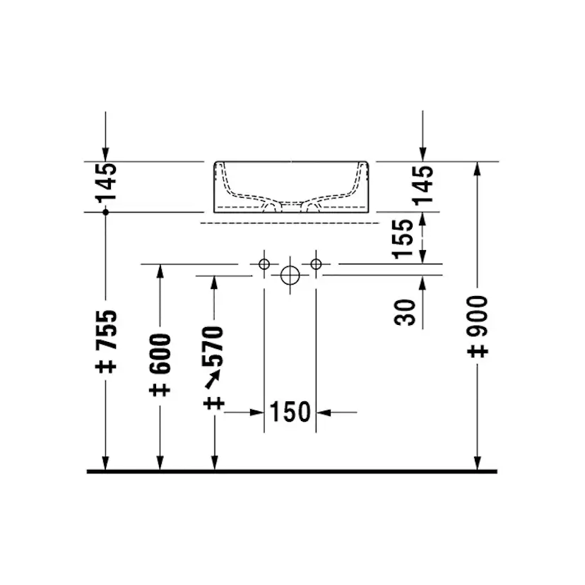 Tvättställ Duravit Starck 1 044546