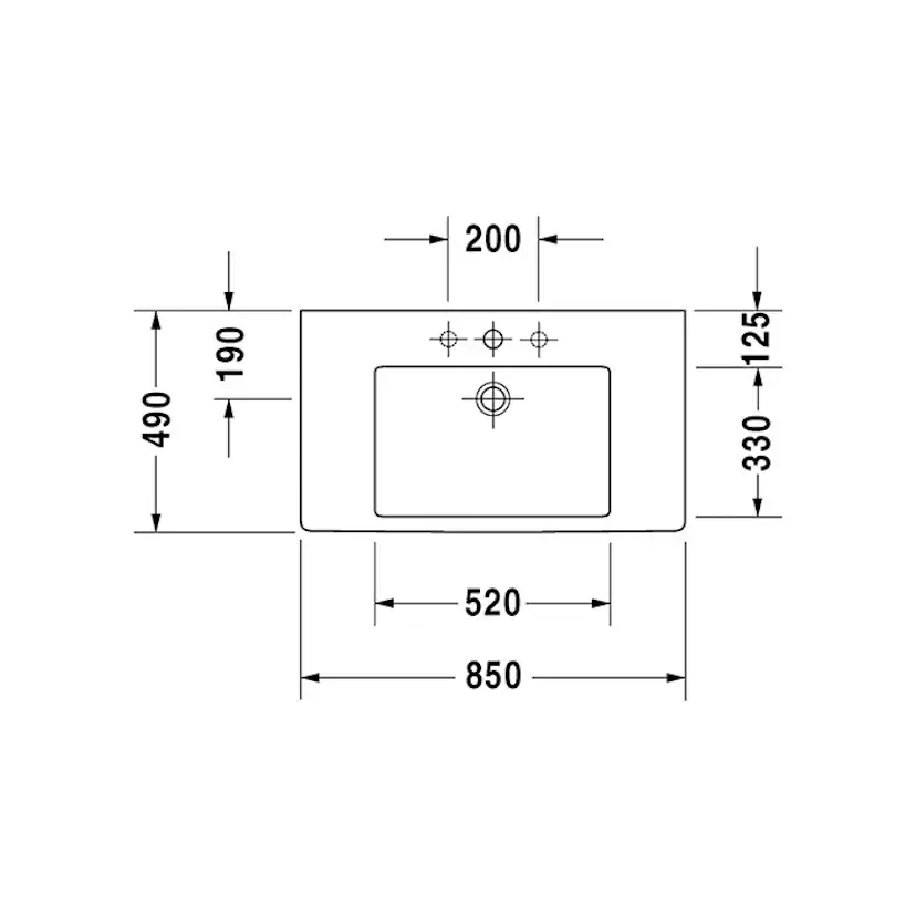 Tvättställ Duravit Vero 0329
