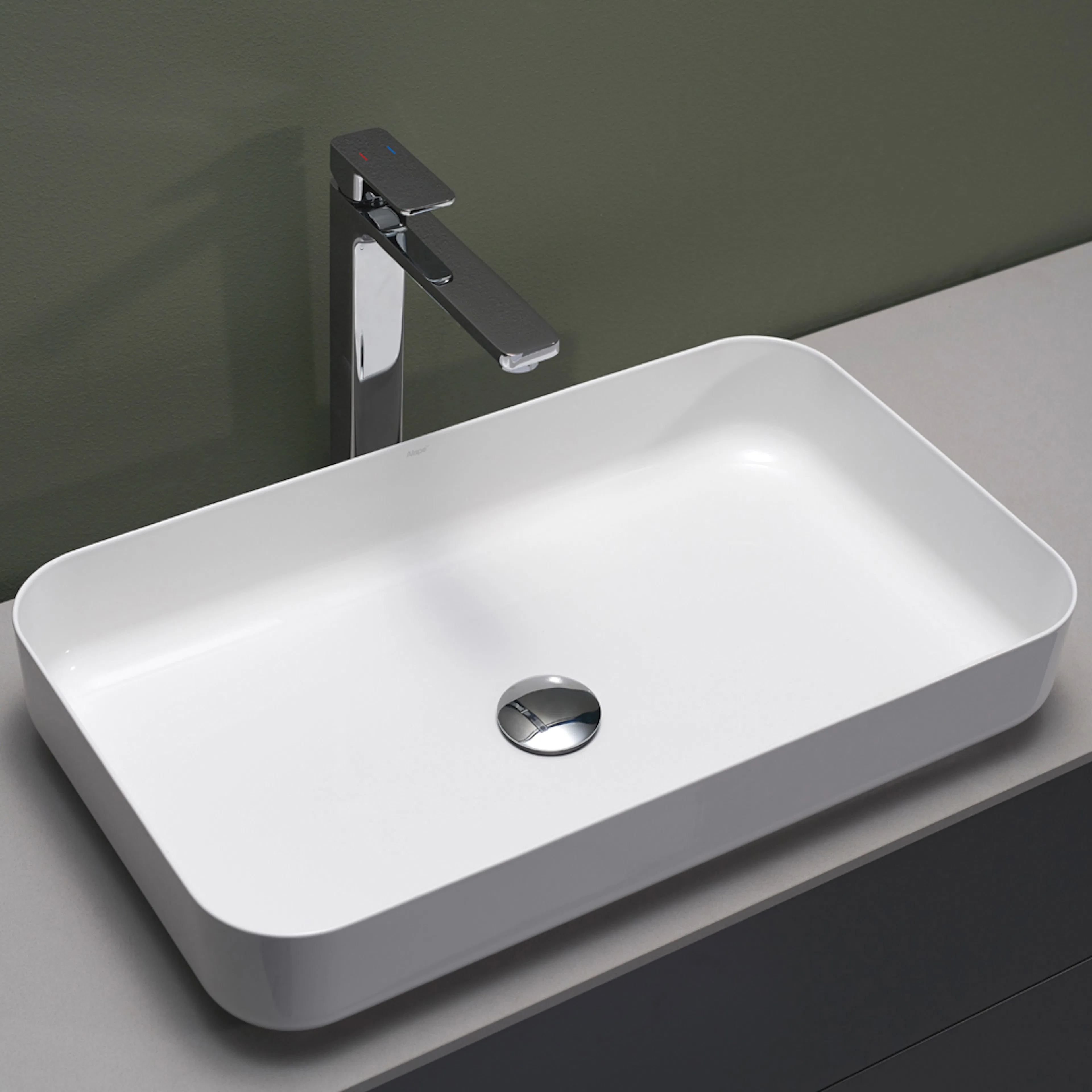 Tvättställ Hafa Edge Smooth Glaserat Stål