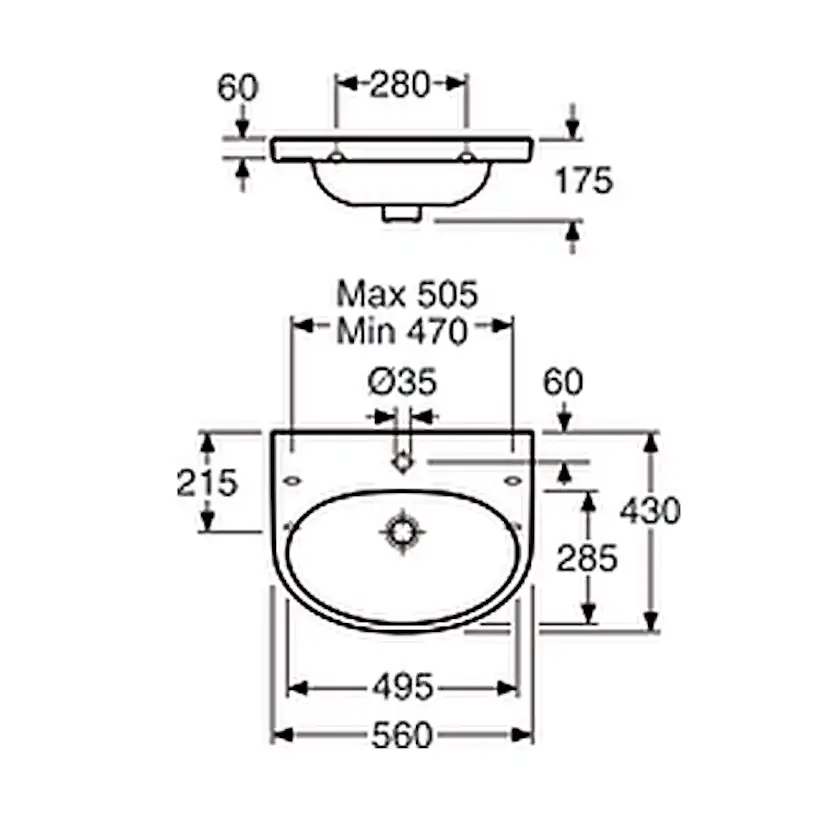 Tvättställ Gustavsberg Nautic 5556