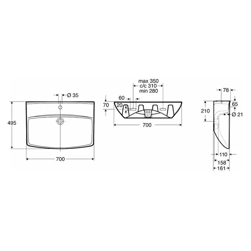 Tvättställ Ifö Spira Art 15072