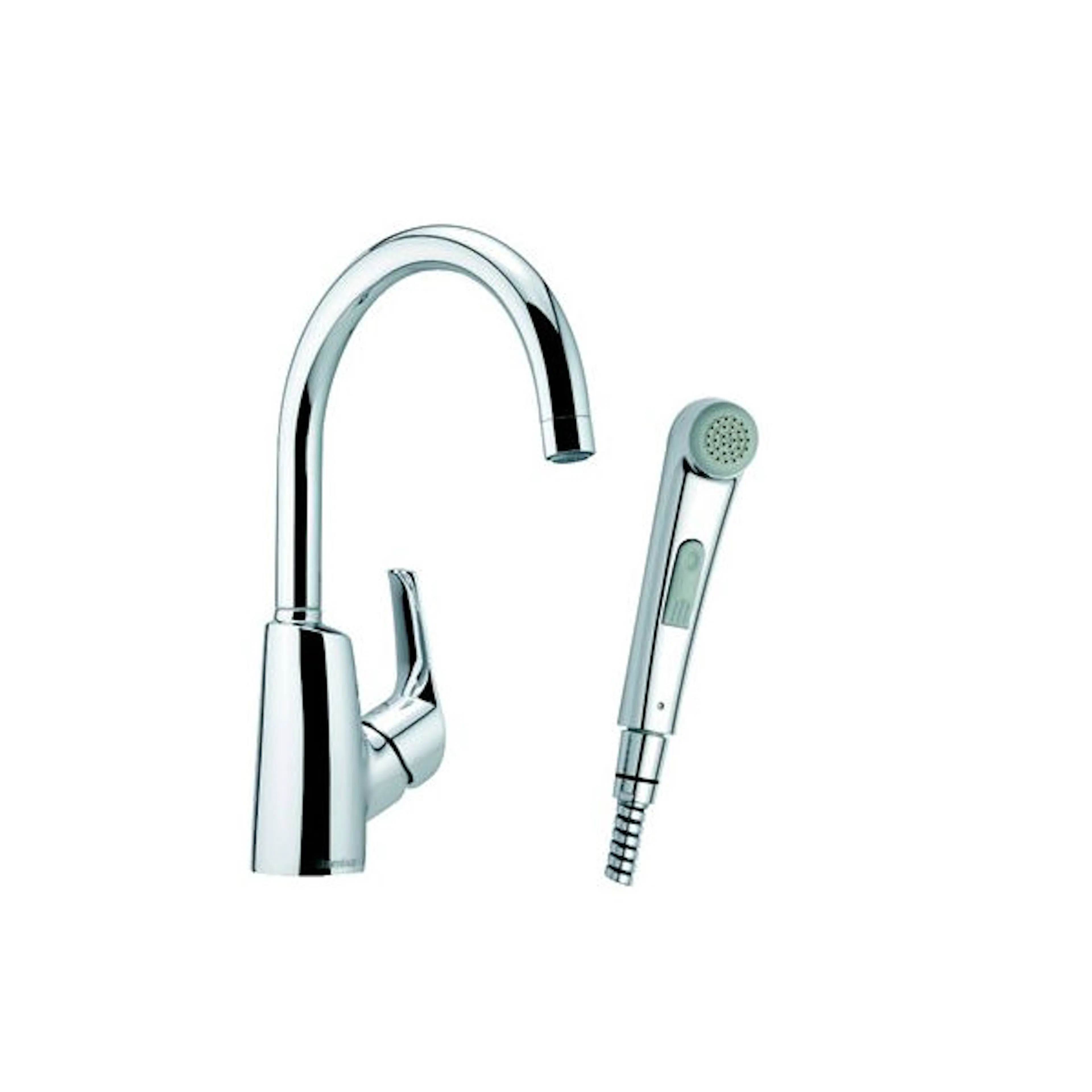 Tvättställsblandare Damixa Rowan Krom C-pip med Sidodusch