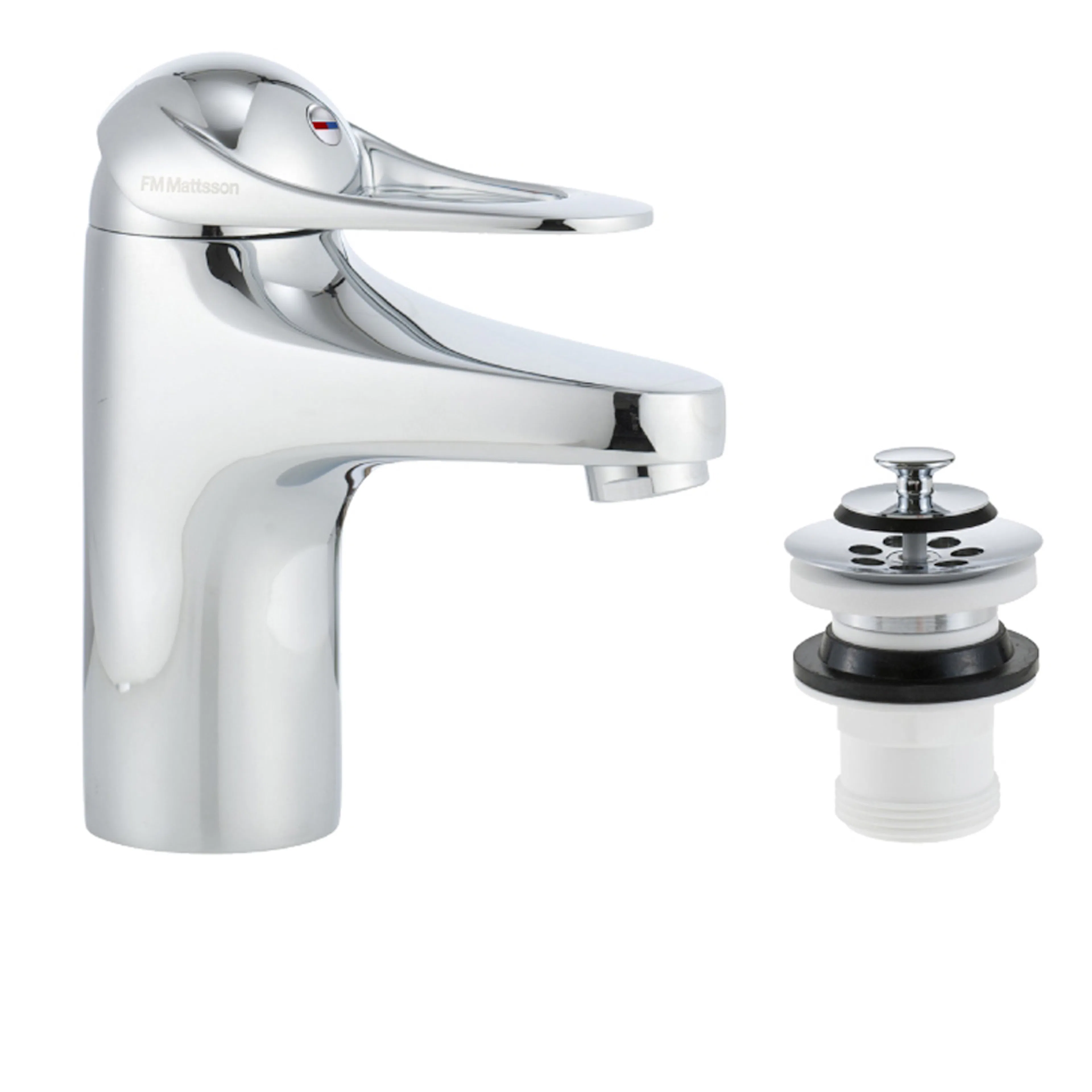 Tvättställsblandare FM Mattsson 9000E II med Silpluggventil