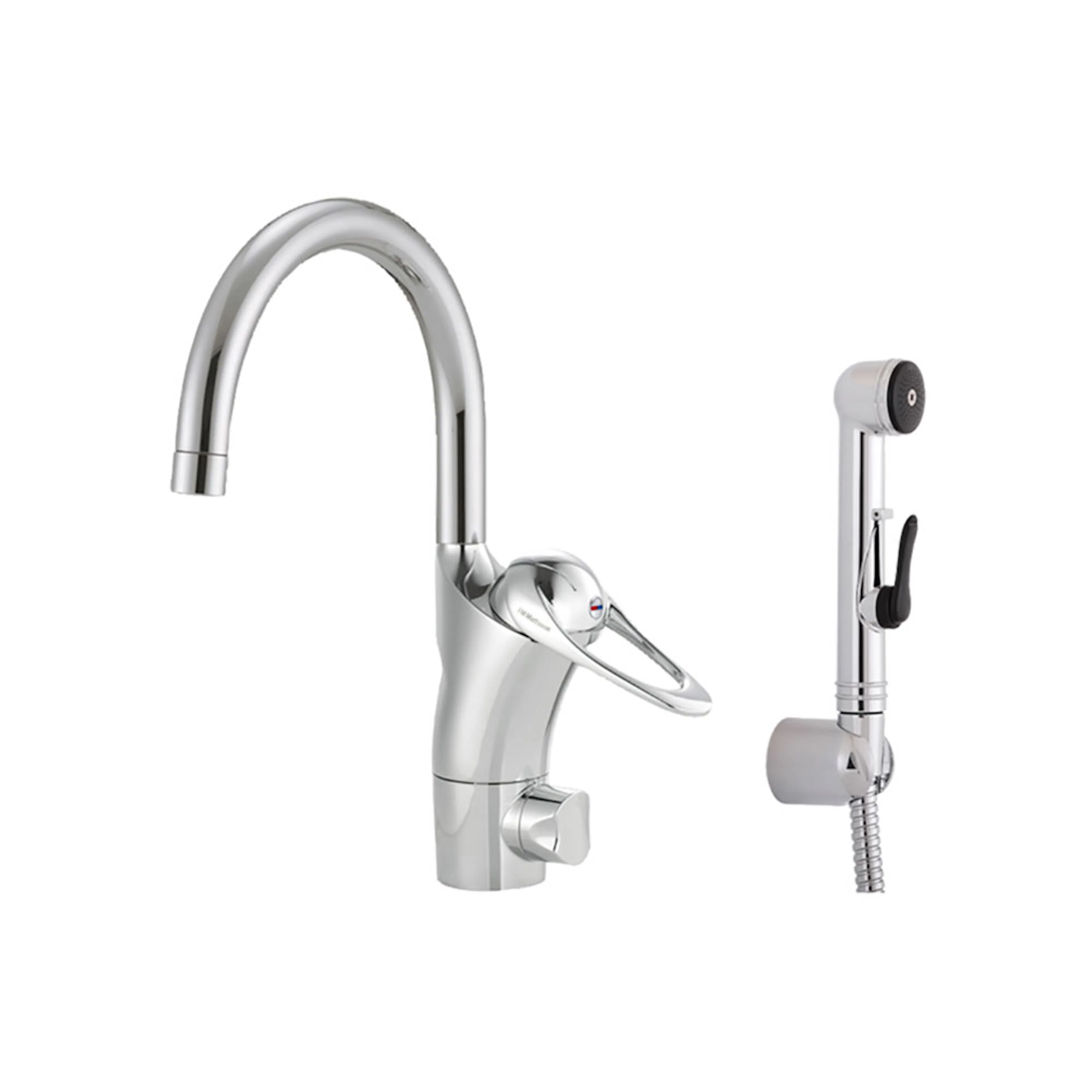 Tvättställsblandare FM Mattsson 9000E med Handdusch och Diskmaskinsavstängning