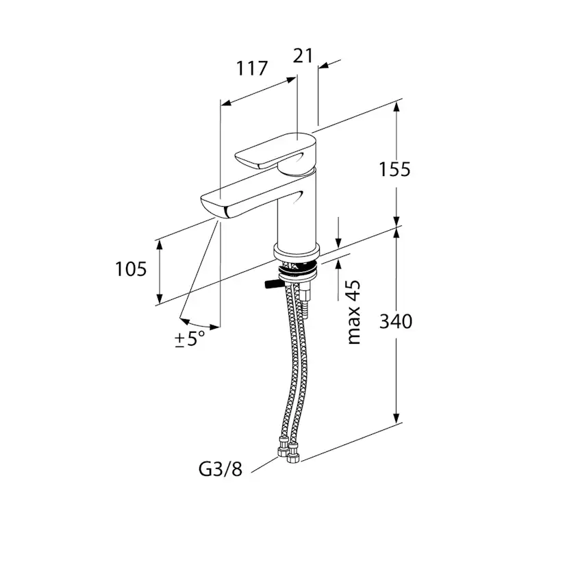 Blandarpaket Gustavsberg Estetic Square 160 cc