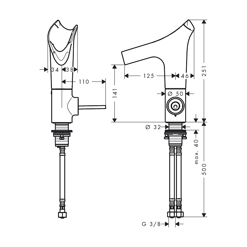 Tvättställsblandare Axor Starck V
